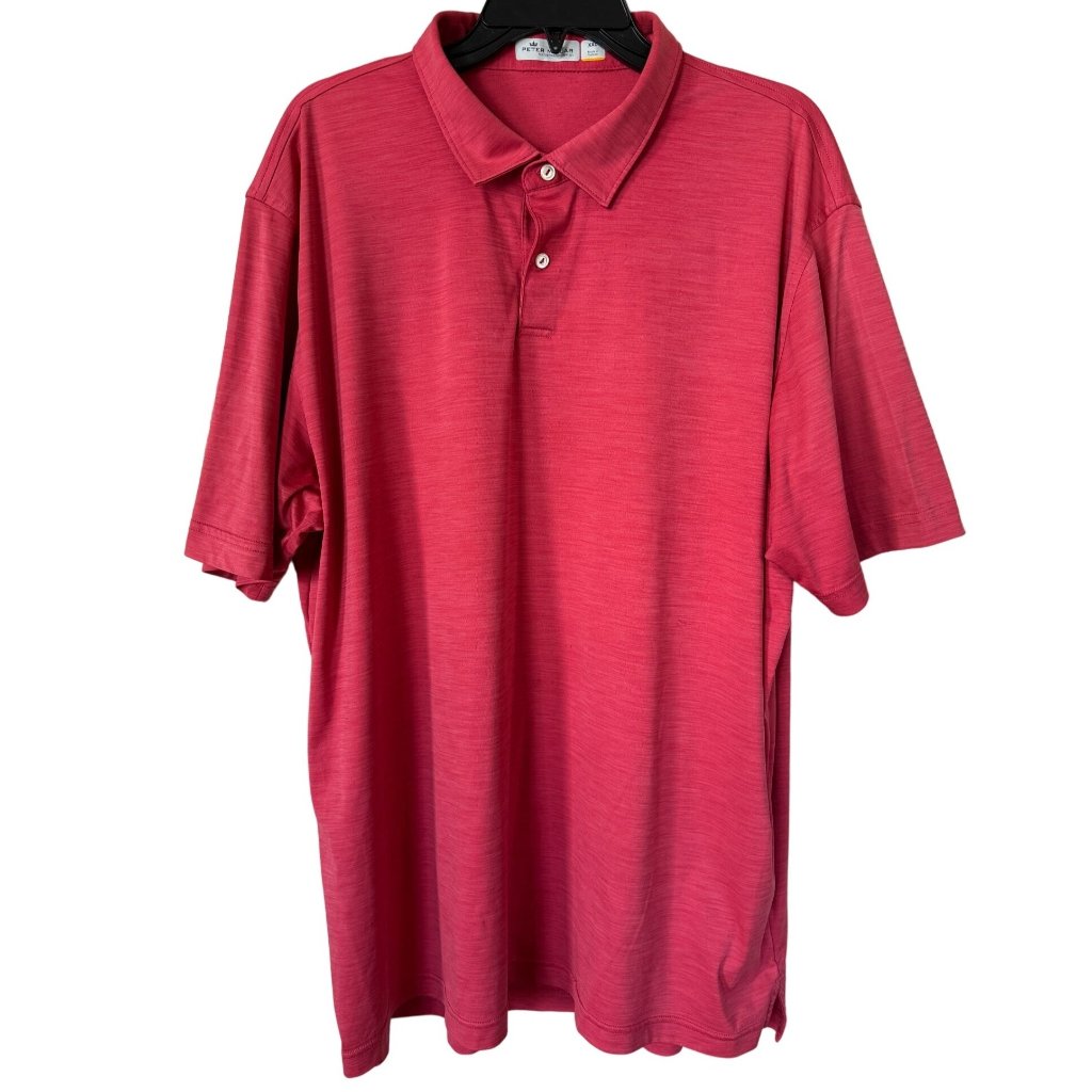 Peter Millar Featherweight Upf 50+ Hot Pink Polo Men's 2xl | F2